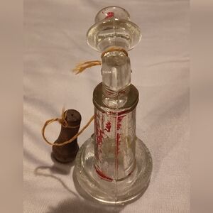 Vintage Glass Bottle with Cork Stopper